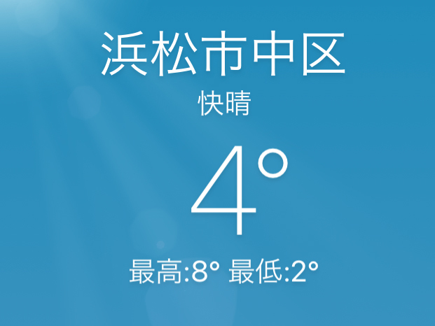 今朝の気温