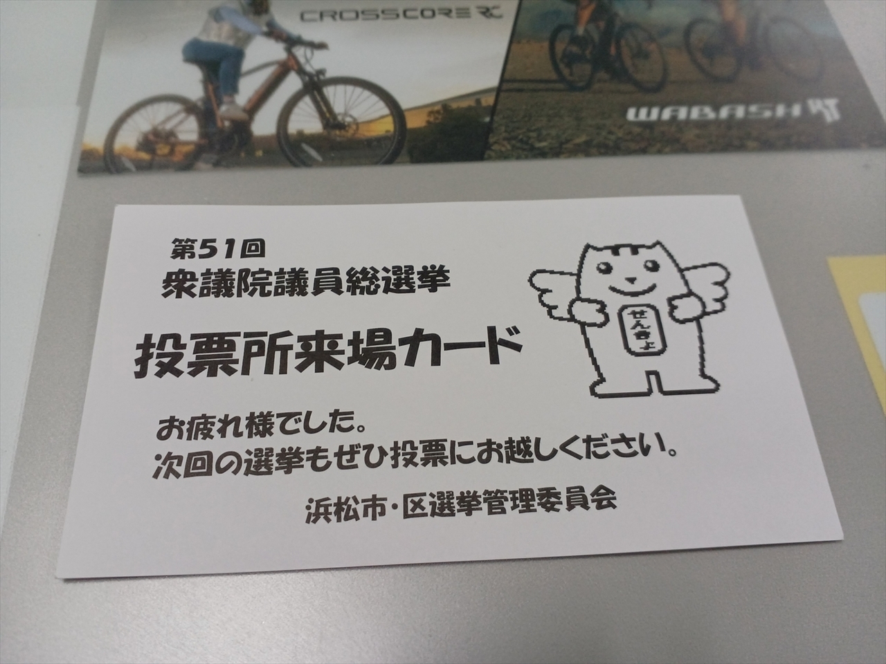 衆院選投票カード