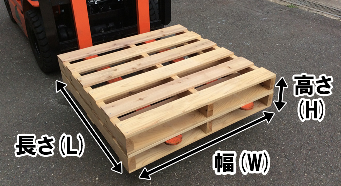木製パレットの寸法の見方