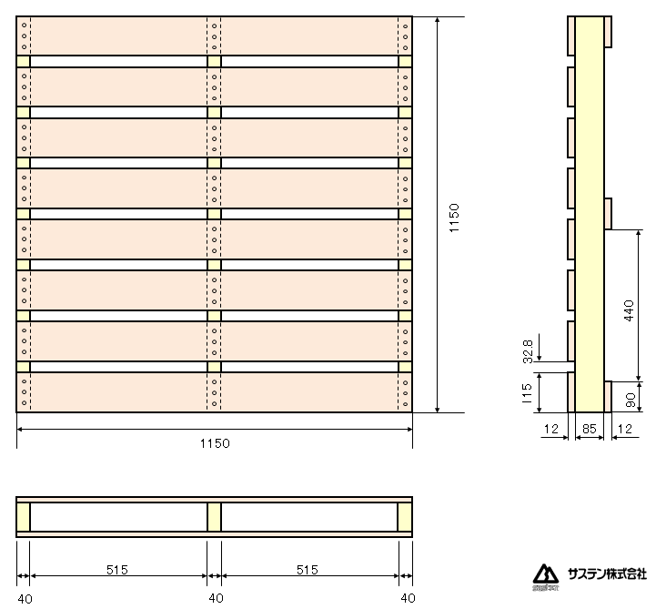 木製パレットNo.9図面