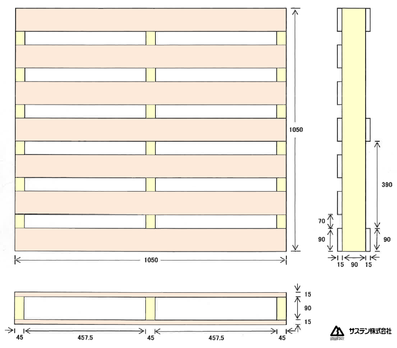 木製パレットNo.5図面