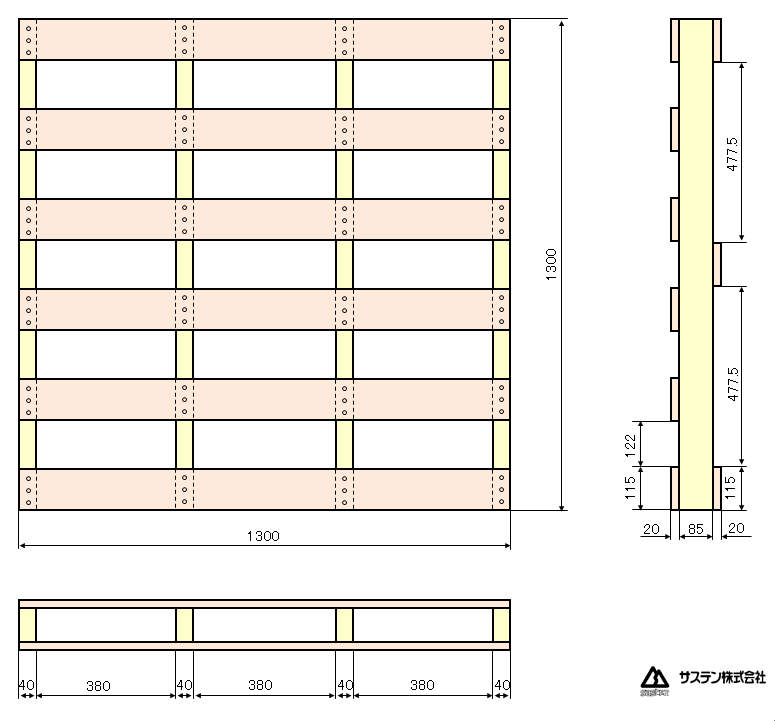 木製パレットNo.7図面