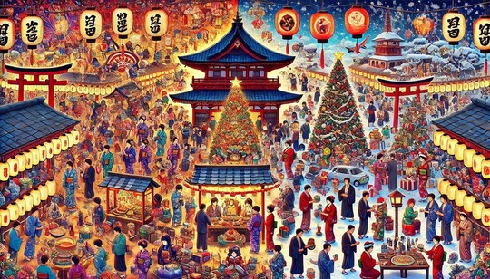 「盆と正月とクリスマスが一緒に来たような忙しさ」を表現した画像