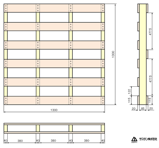 木製パレットNo.7図面